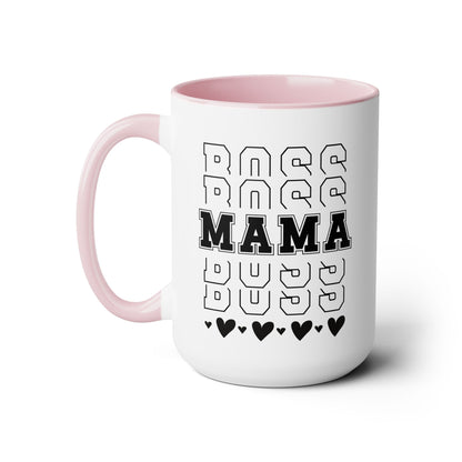 Boss Mama Two-Tone Coffee Mug, 15oz Printify Pikolelie Mug