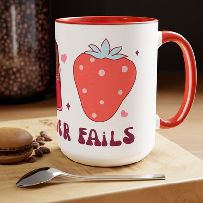 Love Never Fails Two-Tone Coffee Mug, 15oz Printify Pikolelie Mug