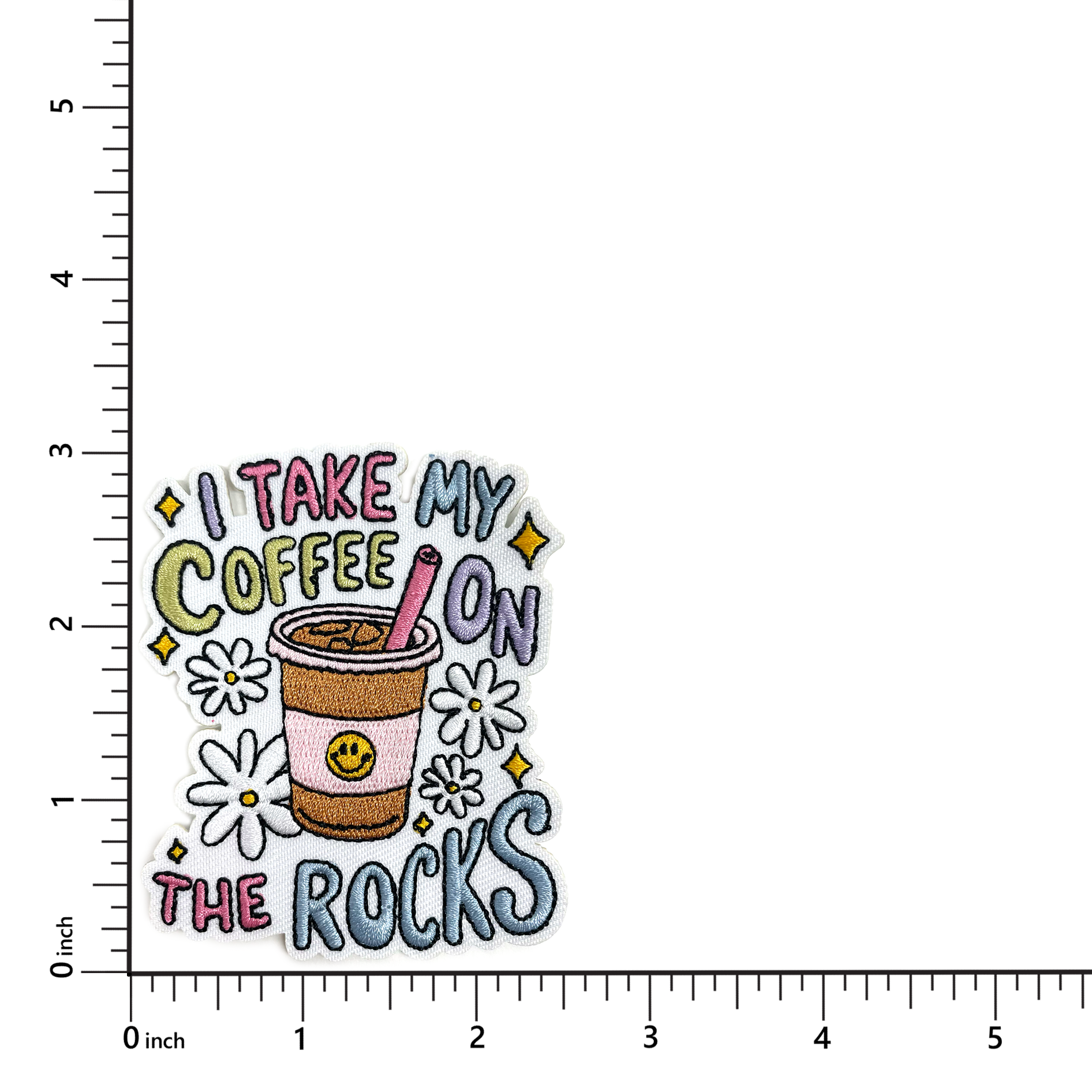 I Take My Coffee On The Rocks Iron On Patch The Crafty Engineer Pikolelie