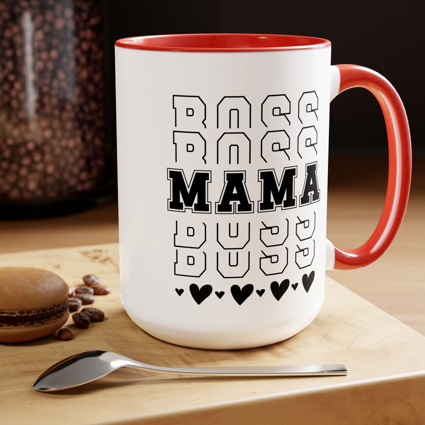Boss Mama Two-Tone Coffee Mug, 15oz Printify Pikolelie Mug