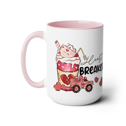 Heart Breaker Two-Tone Coffee Mug, 15oz Printify Pikolelie Mug