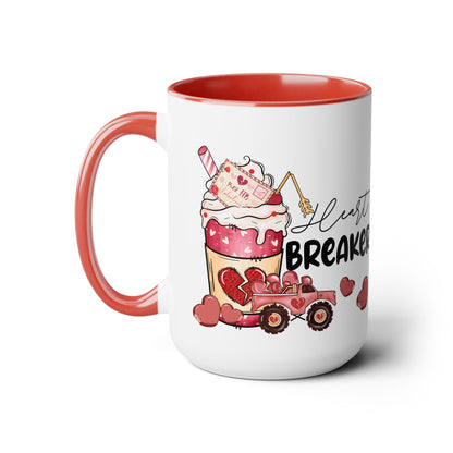 Heart Breaker Two-Tone Coffee Mug, 15oz Printify Pikolelie Mug