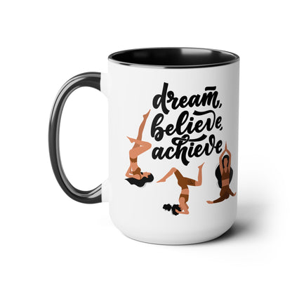 Believe Two-Tone Coffee Mug, 15oz
