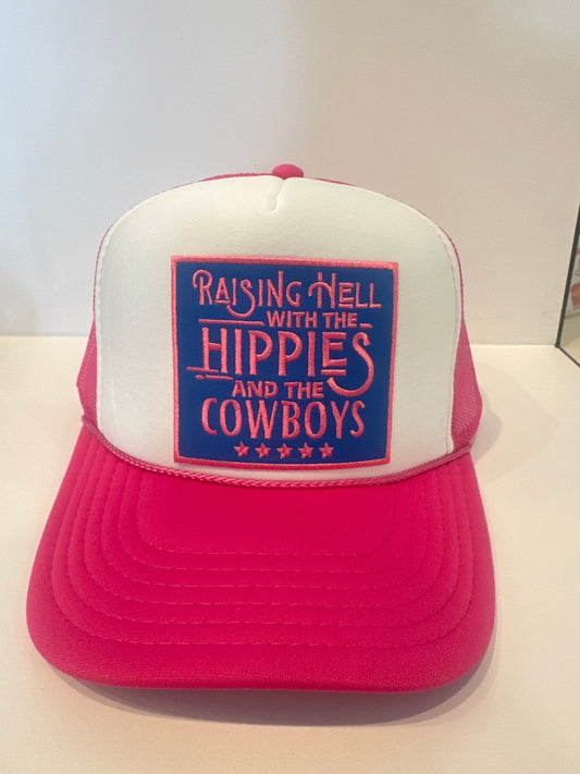 Hot Pink/ White Trucker Hat Pikolelie Pikolelie