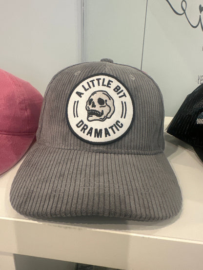 Grey Corduroy Hat Pikolelie Pikolelie