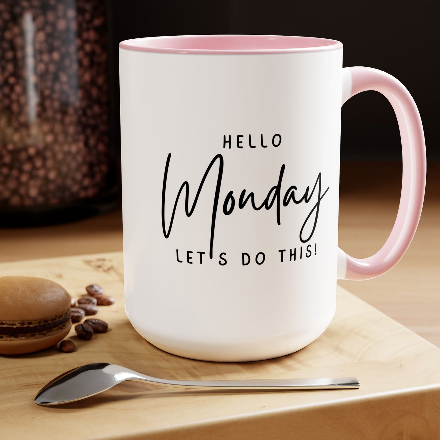 Hello Monday Two-Tone Coffee Mug, 15oz