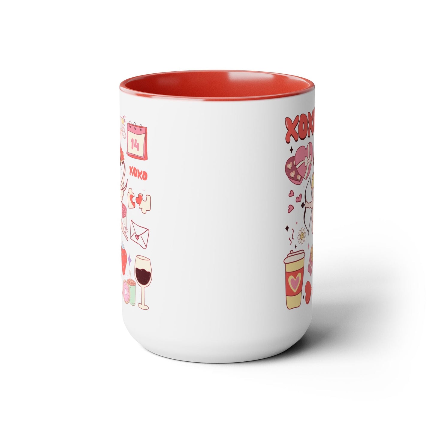 Valentine’s Antojitos Two-Tone Coffee Mug, 15oz Printify Pikolelie Mug