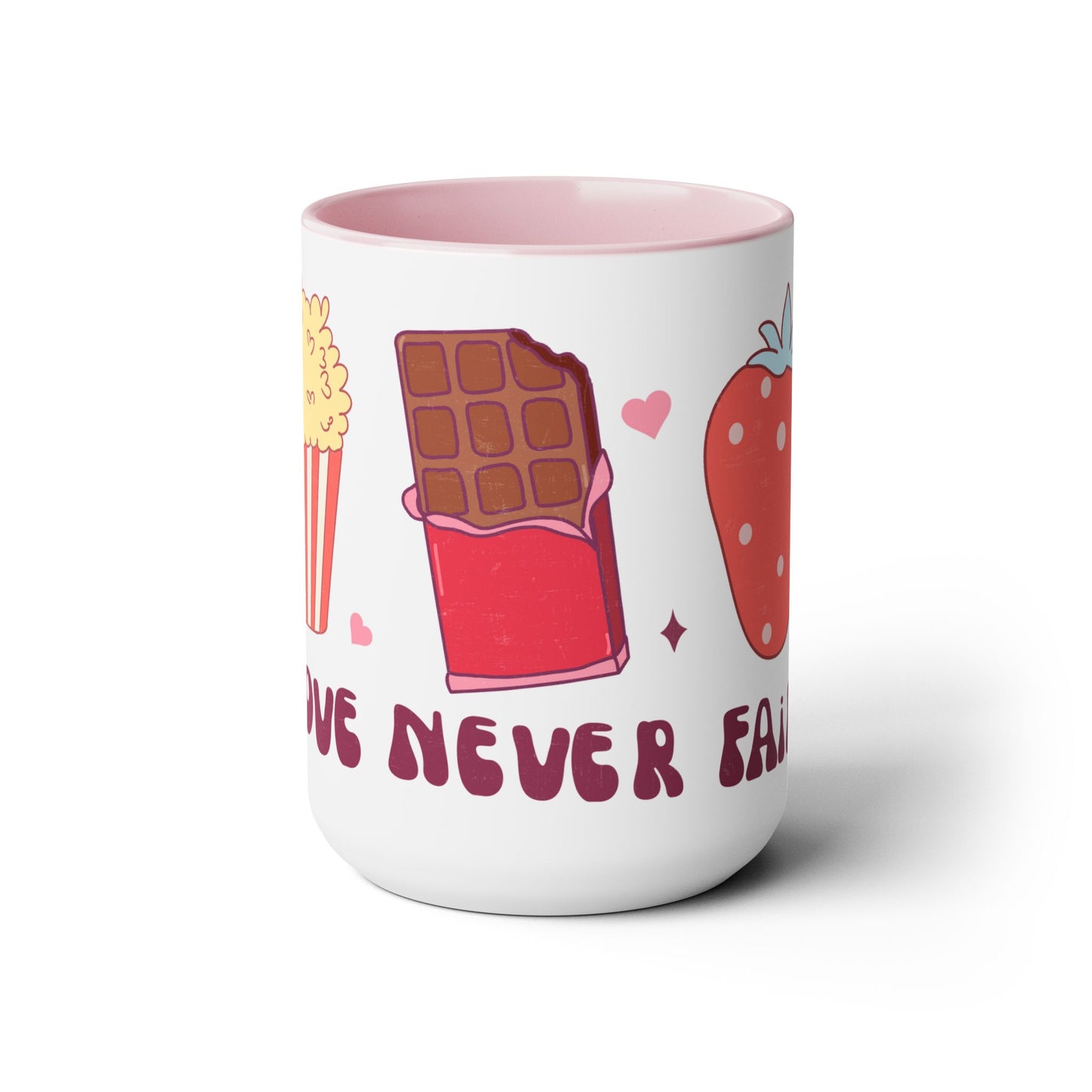 Love Never Fails Two-Tone Coffee Mug, 15oz