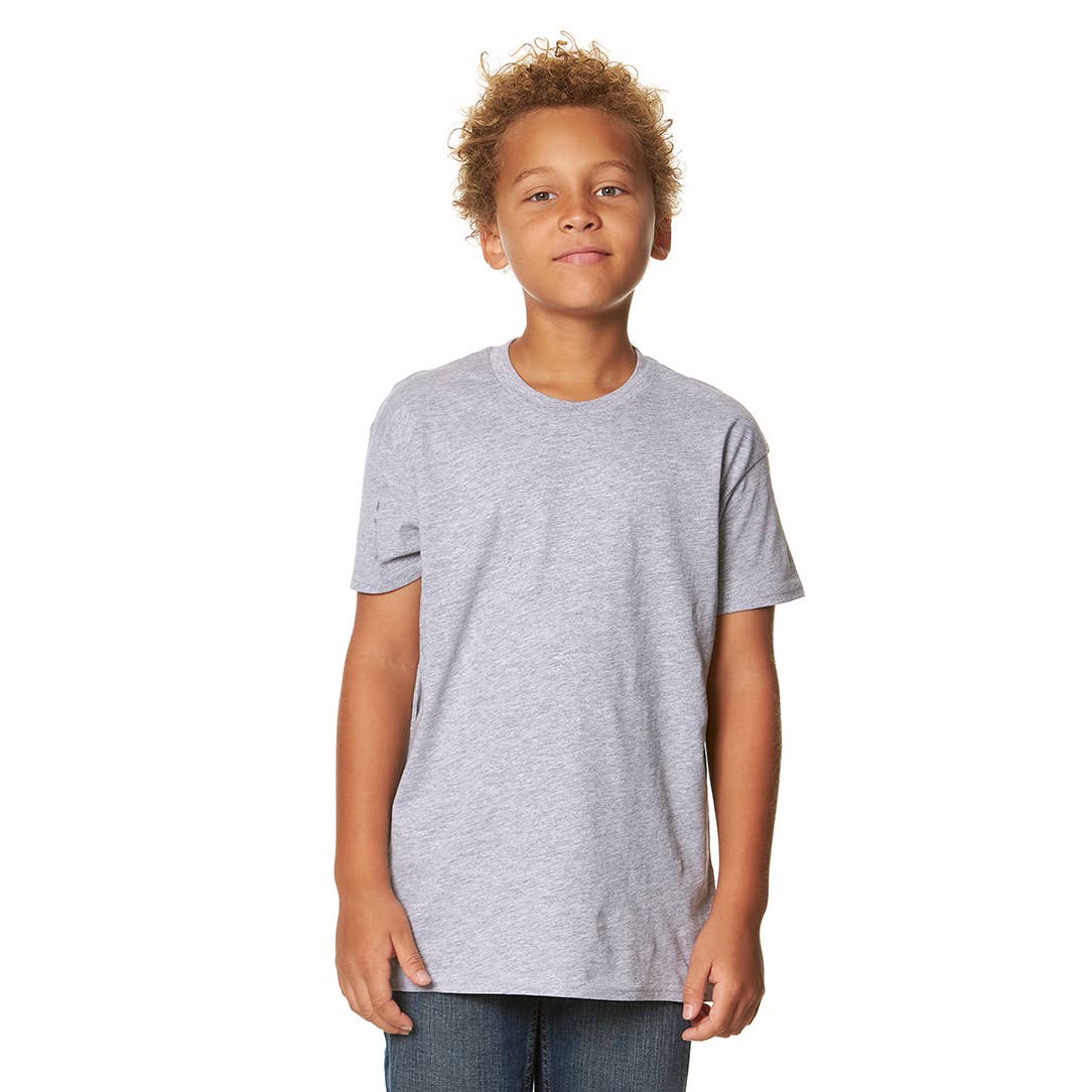 3502 - Youth Essential Tee: Charcoal Htr / S Smart Blanks Pikolelie