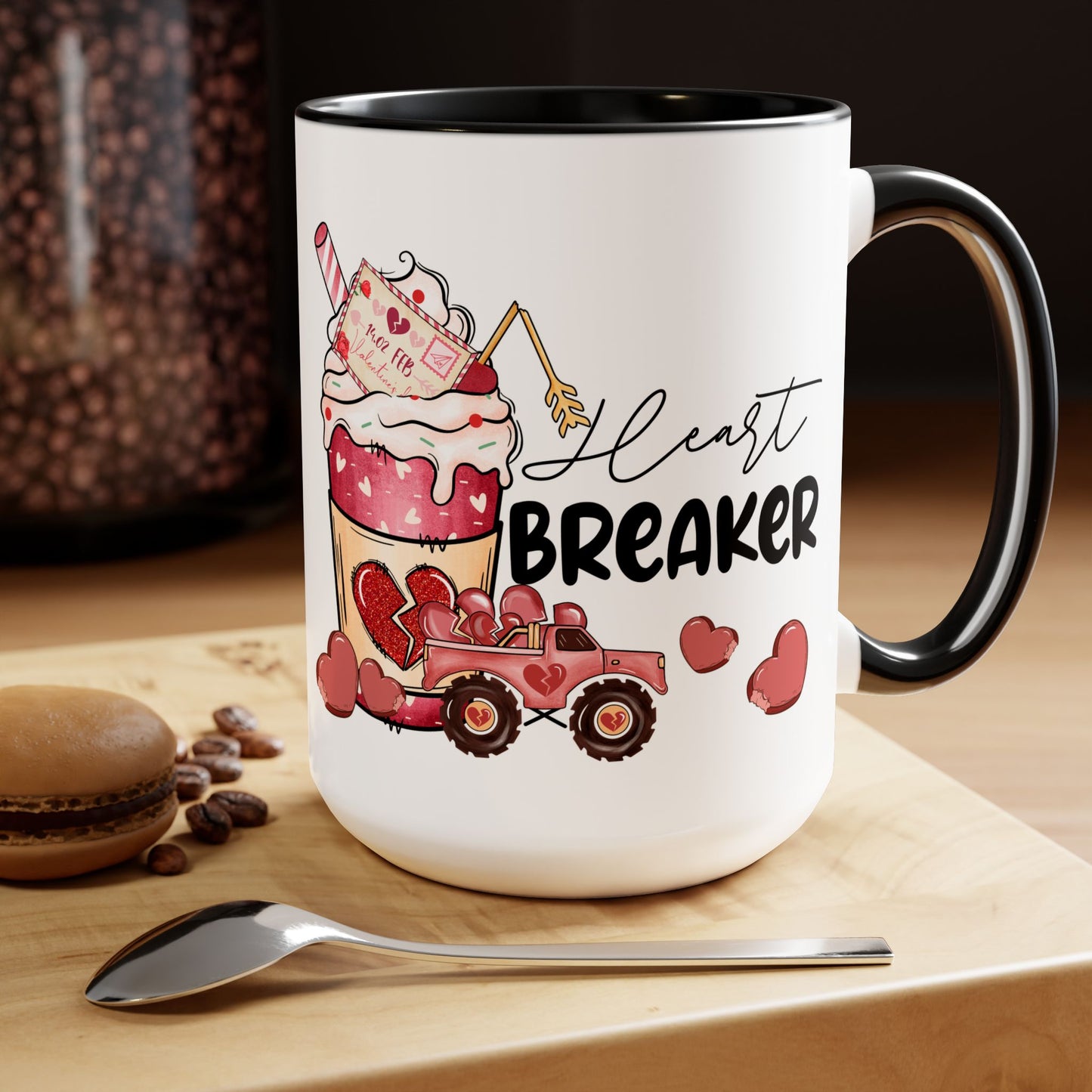 Heart Breaker Two-Tone Coffee Mug, 15oz