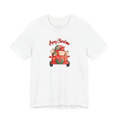 Christmas Truck Tee — 'Merry Christmas' Vintage Santa & Gifts Holiday T-Shirt Printify Pikolelie T-Shirt