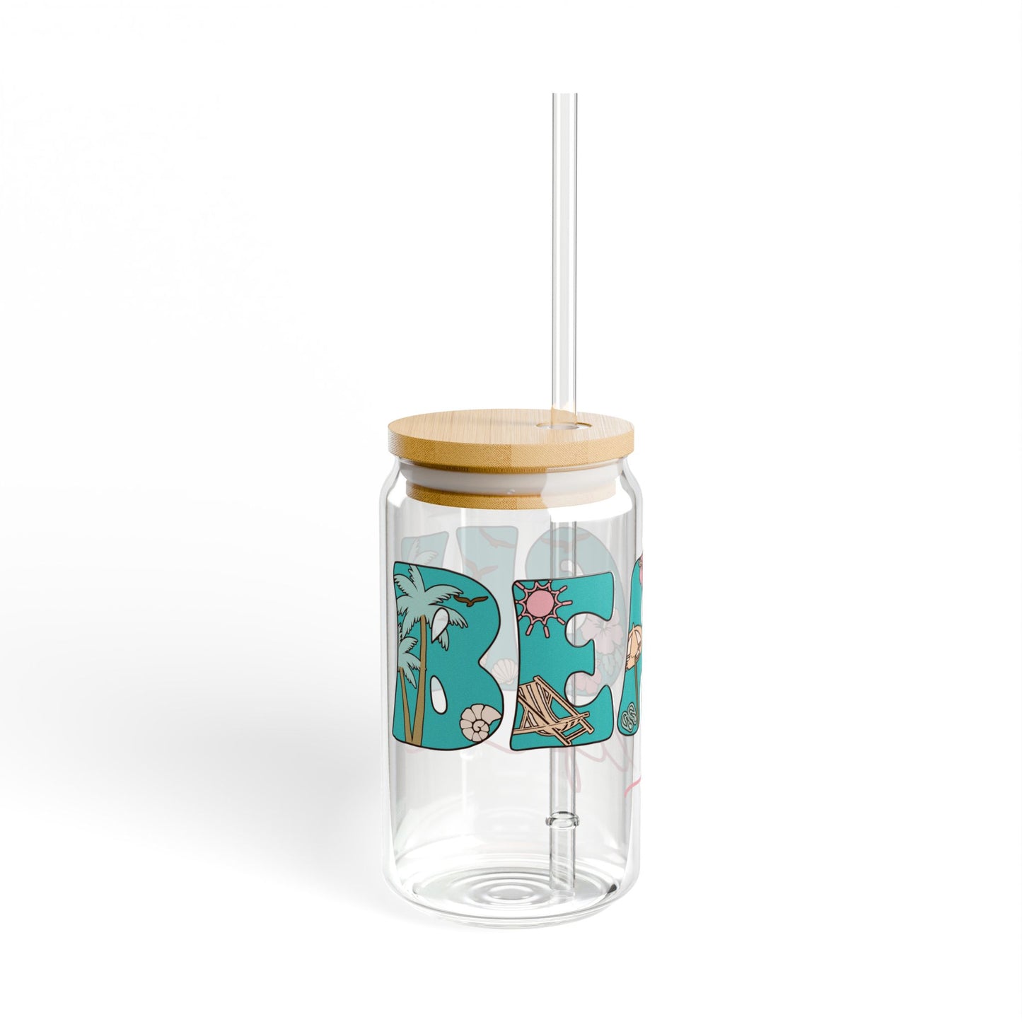 Glass Cup - Beach Life 16oz Sipper Glass