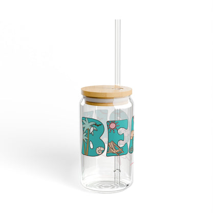 Glass Cup - Beach Life 16oz Sipper Glass
