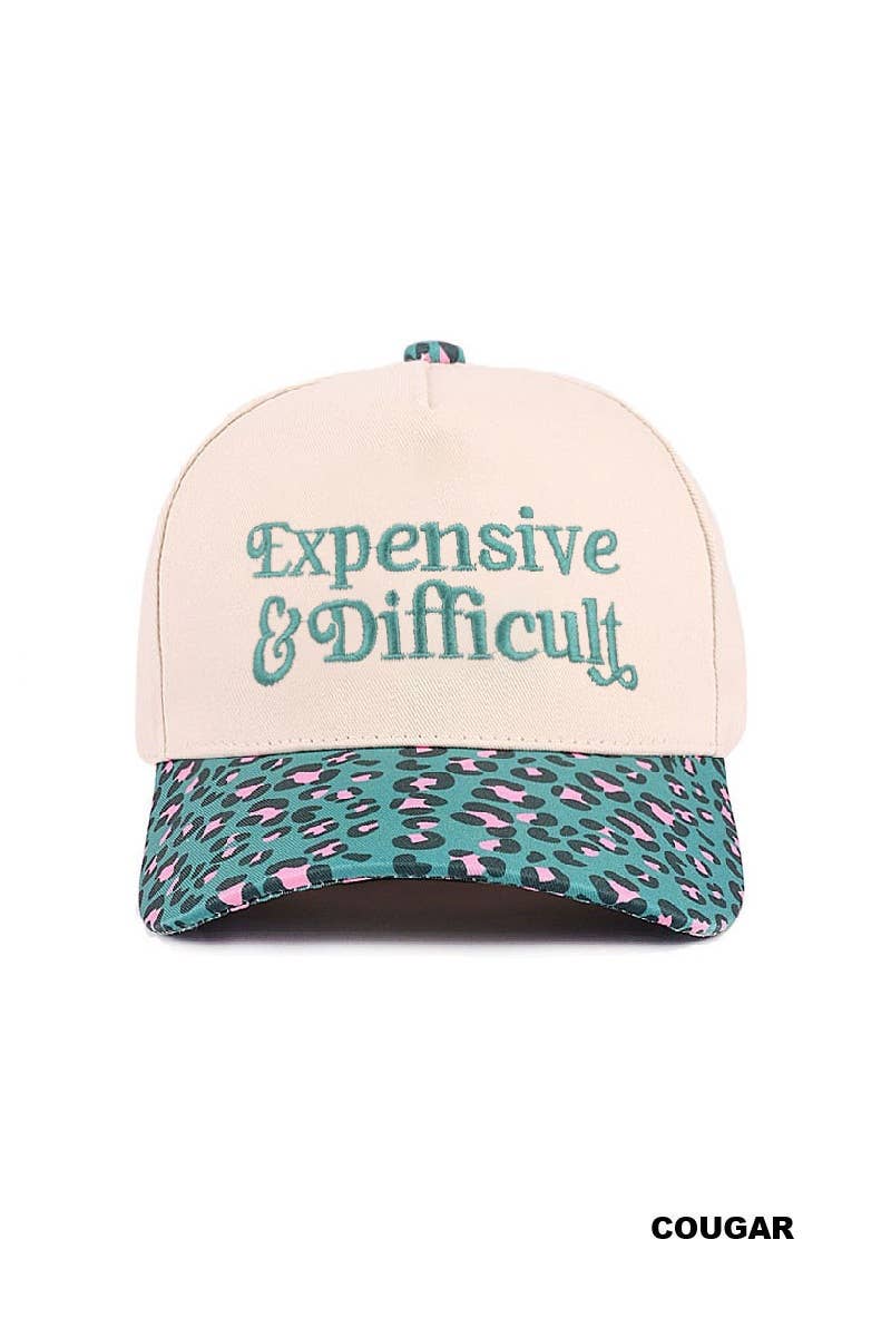 ..._ Expensive & Difficult Two Tone Canvas Cotton Cap SI-28468: COUGAR-192106 / OS 42POPS Pikolelie