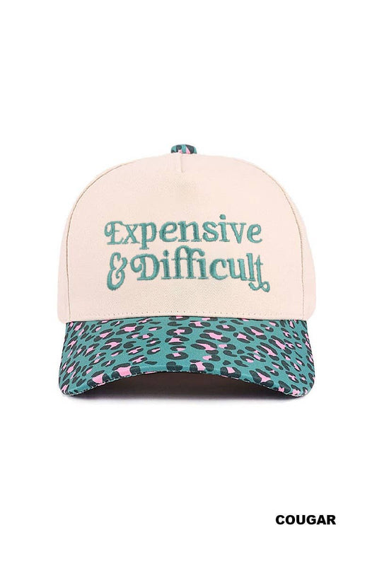 ..._ Expensive & Difficult Two Tone Canvas Cotton Cap SI-28468: COUGAR-192106 / OS 42POPS Pikolelie