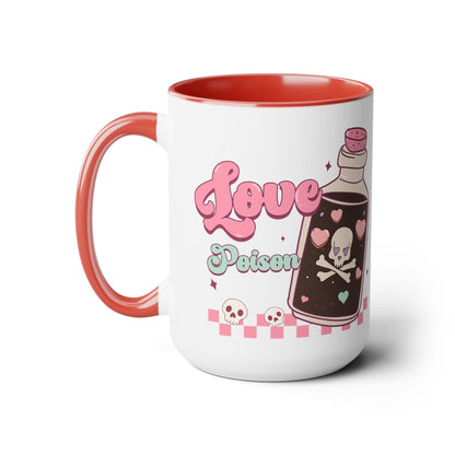 Love Poison Two-Tone Coffee Mug, 15oz Printify Pikolelie Mug