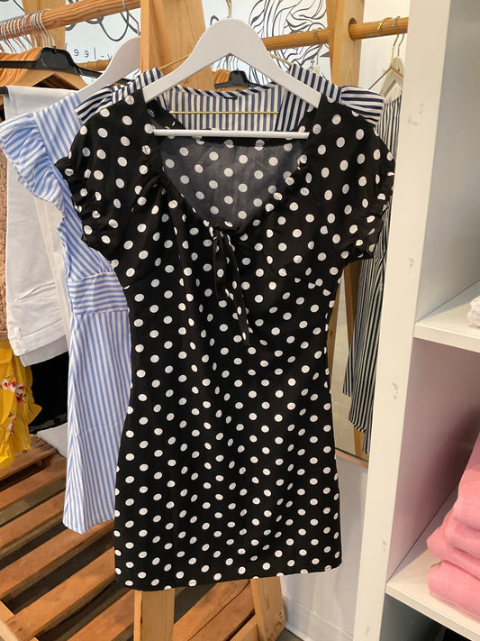 Blue Polka Dot Dress- S Pikolelie Pikolelie