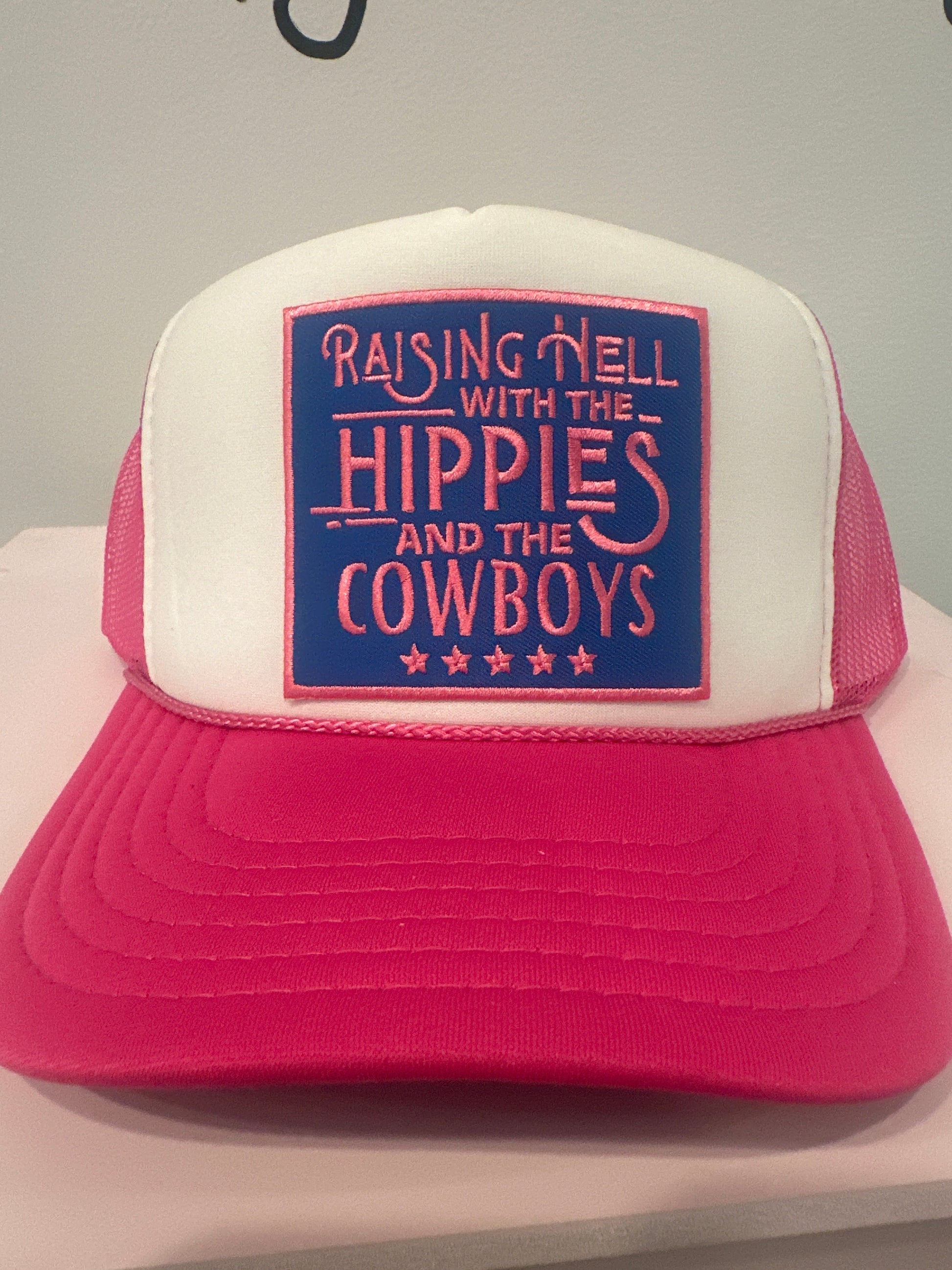 Hot Pink/ White Trucker Hat Pikolelie Pikolelie
