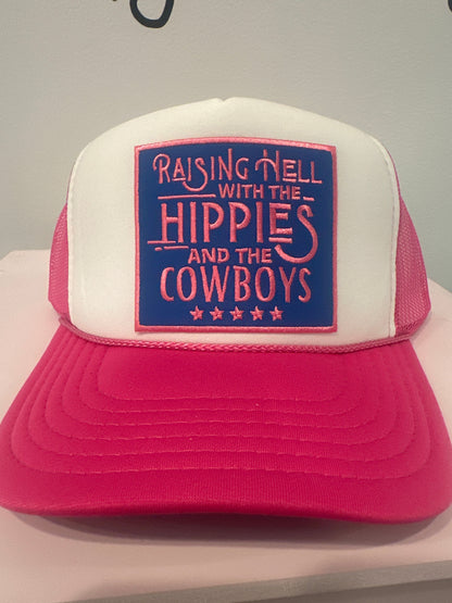 Hot Pink/ White Trucker Hat Pikolelie Pikolelie