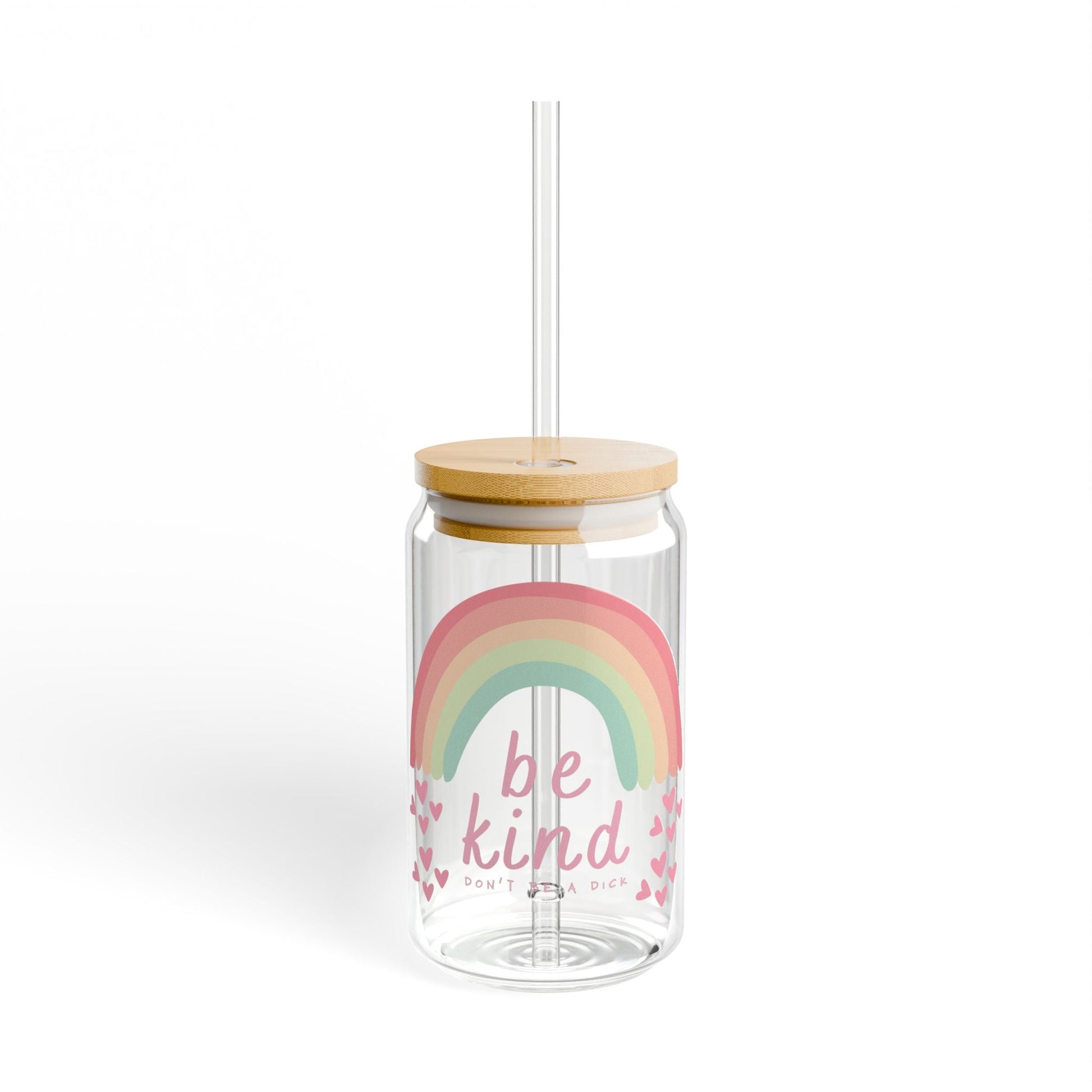 Glass Cup - Be Kind Libby 16oz Sipper Glass with Sarcastic Subquote Printify Pikolelie Mug