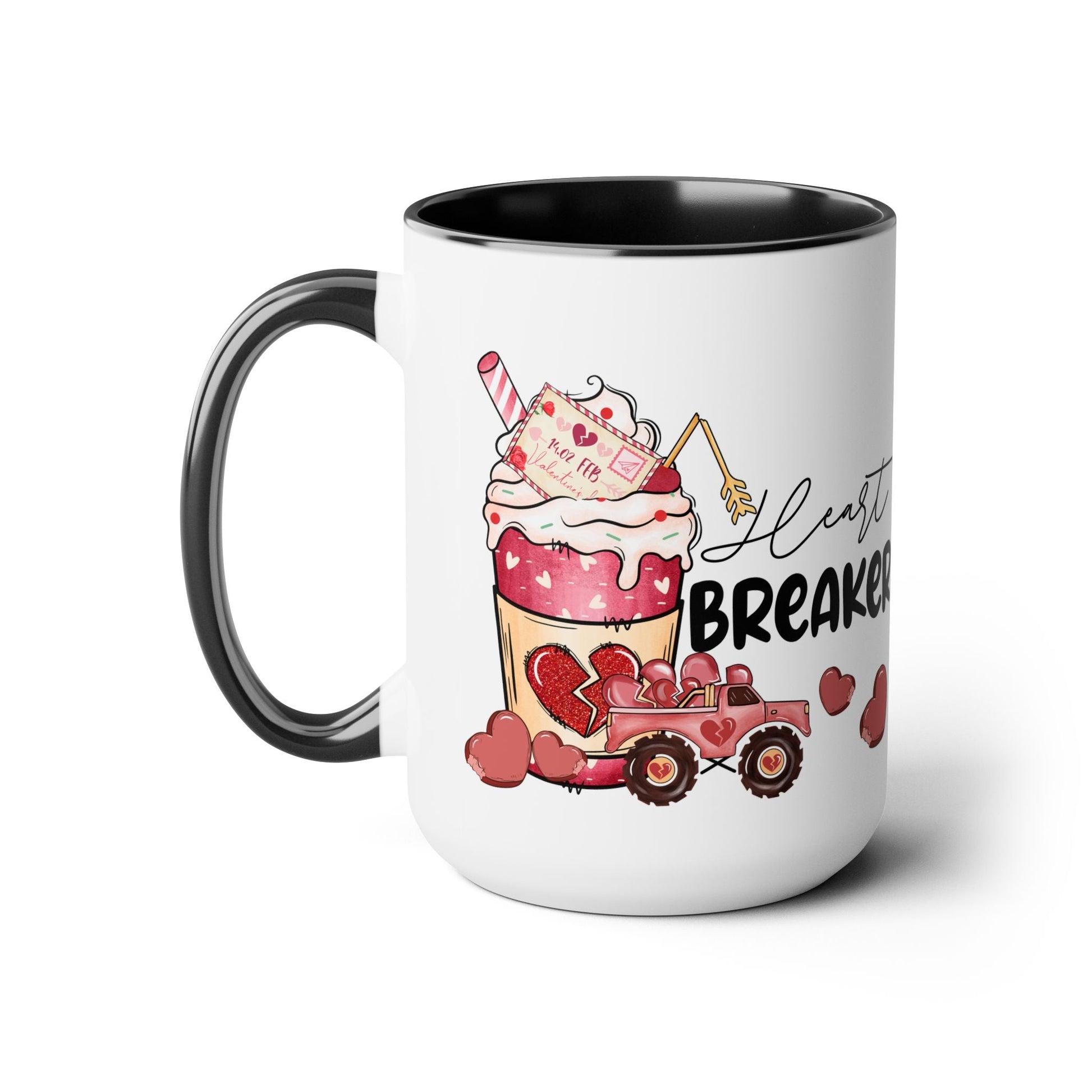 Heart Breaker Two-Tone Coffee Mug, 15oz Printify Pikolelie Mug
