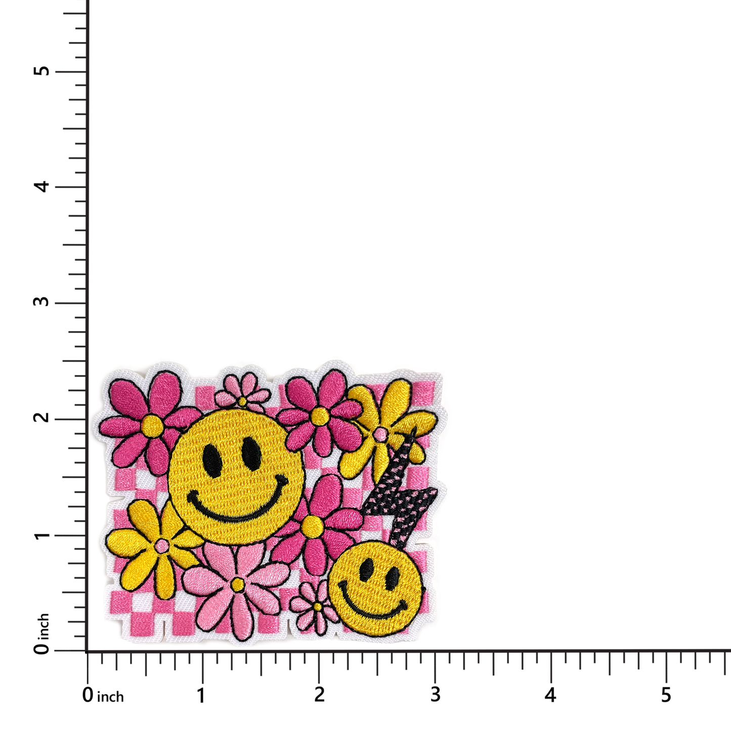 Retro Pink Checkered Flowers Iron On Patch The Crafty Engineer Pikolelie