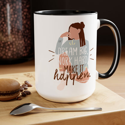 Dream Big Two-Tone Coffee Mug, 15oz