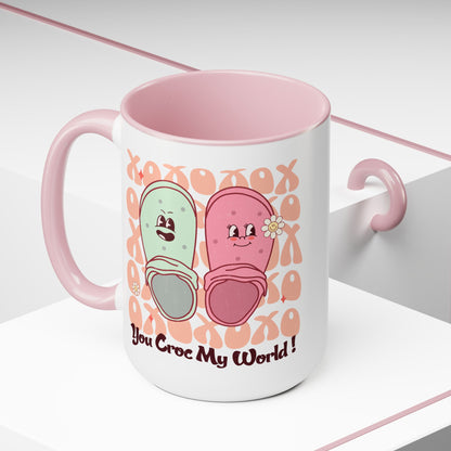 Croc Lover Two-Tone Coffee Mug, 15oz