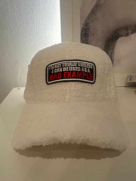 White Fuzzy Hat Pikolelie Pikolelie