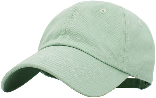 Blank Low Profile Cotton Baseball Cap: Sage KBETHOS Pikolelie