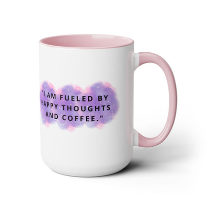Happy Thoughts Two-Tone Coffee Mug, 15oz