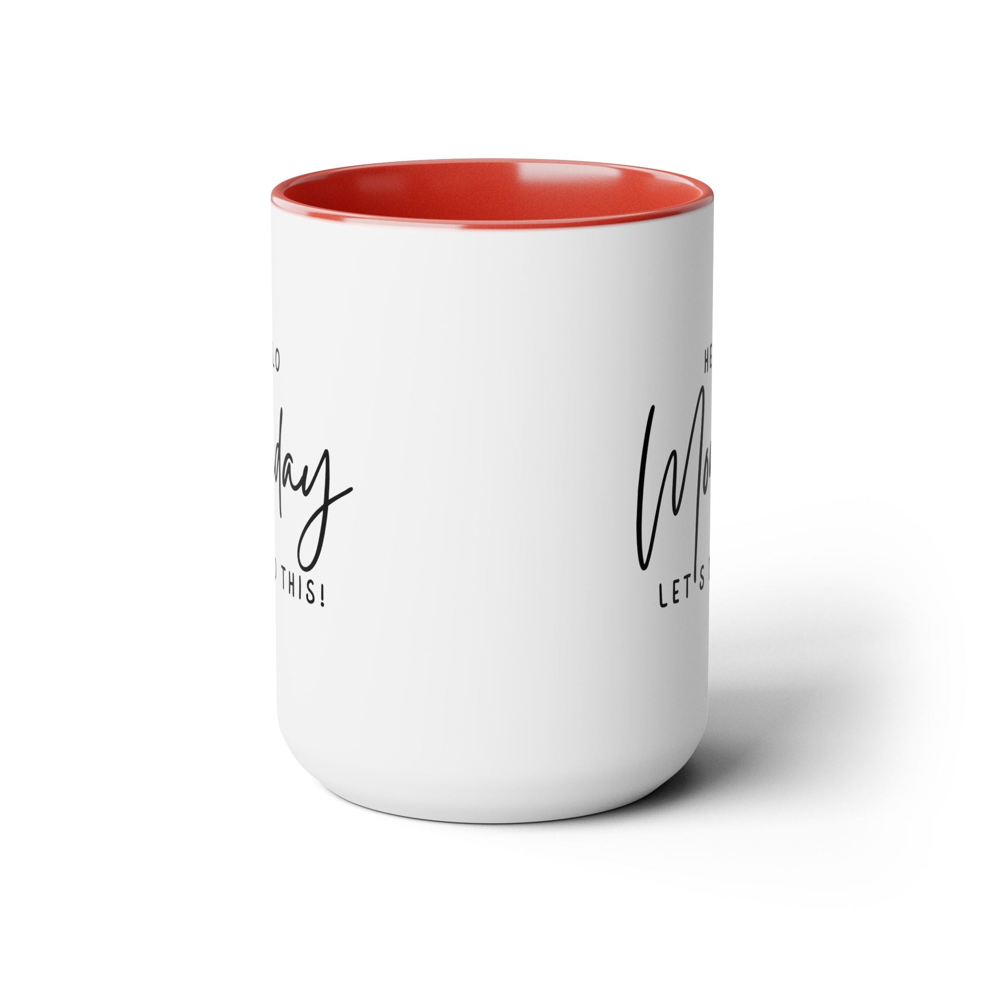 Hello Monday Two-Tone Coffee Mug, 15oz Printify Pikolelie Mug