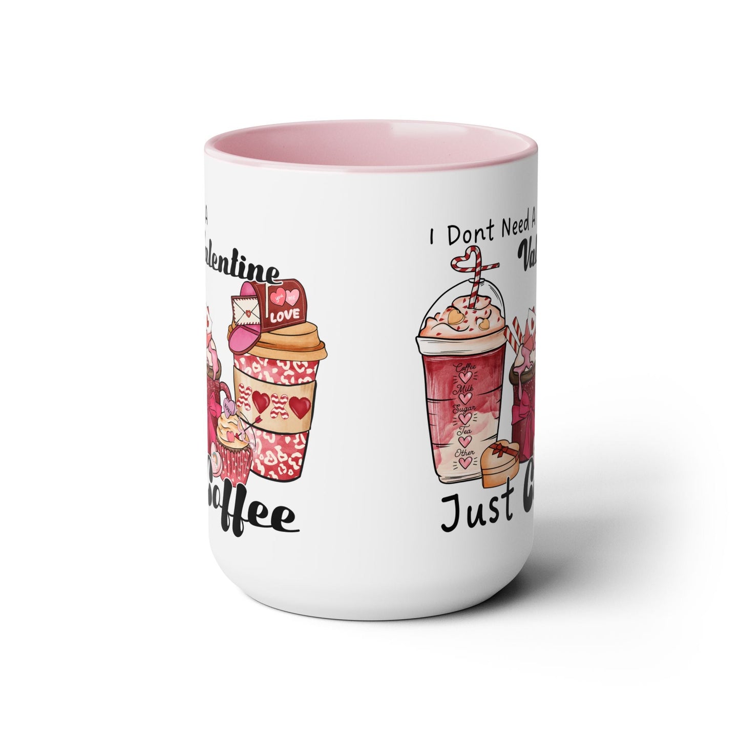 Just Need Coffee Two-Tone Coffee Mug, 15oz Printify Pikolelie Mug