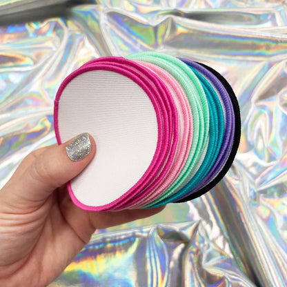 Blank Sublimation Patches with Colored Border - Individual: Light Pink / Circle The Crafty Engineer Pikolelie