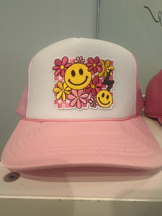 Soft Pink/ White Trucker Hat Pikolelie Pikolelie