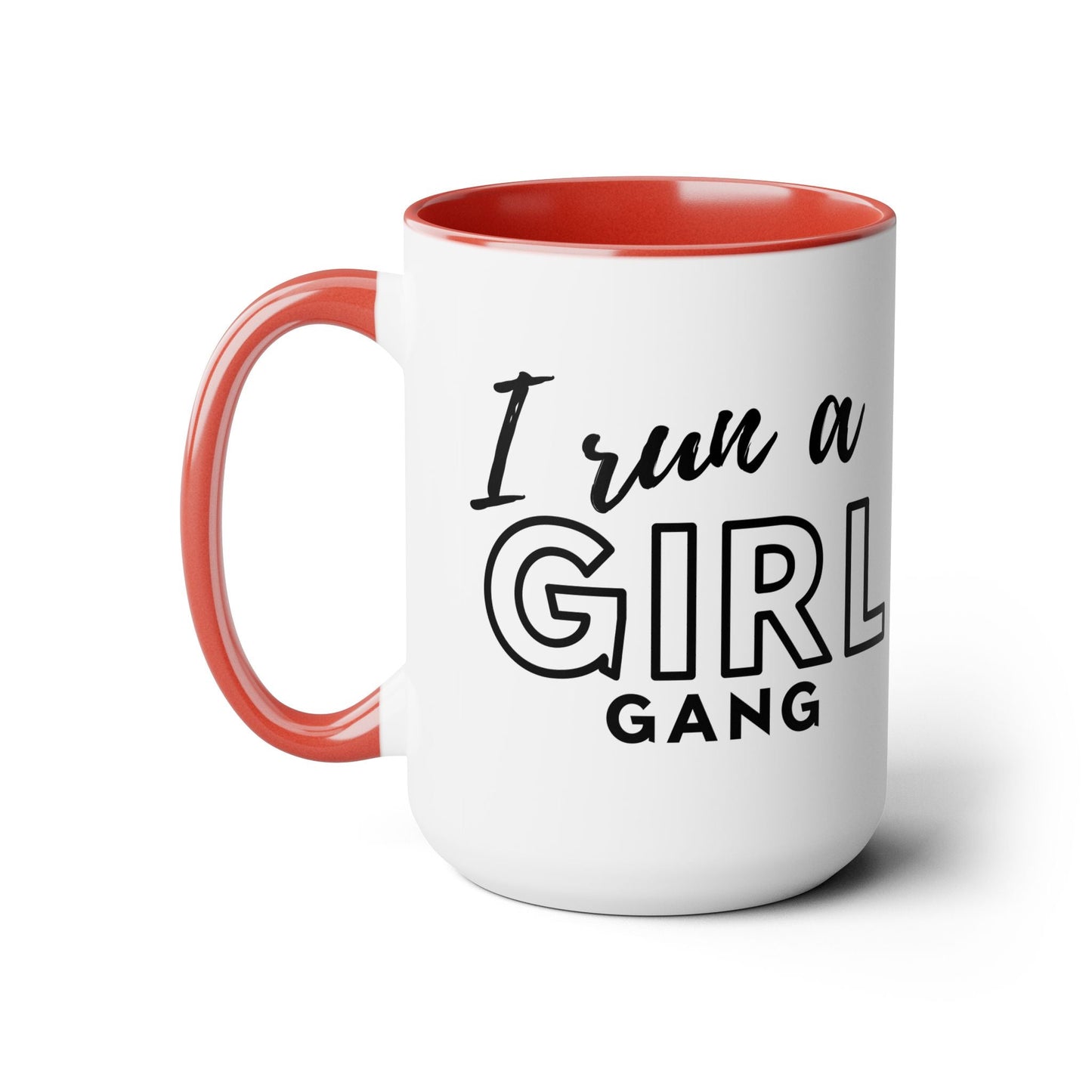 Girl Gang Two-Tone Coffee Mug, 15oz Printify Pikolelie Mug