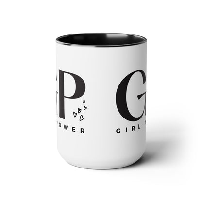 Girl Power Two-Tone Coffee Mug, 15oz
