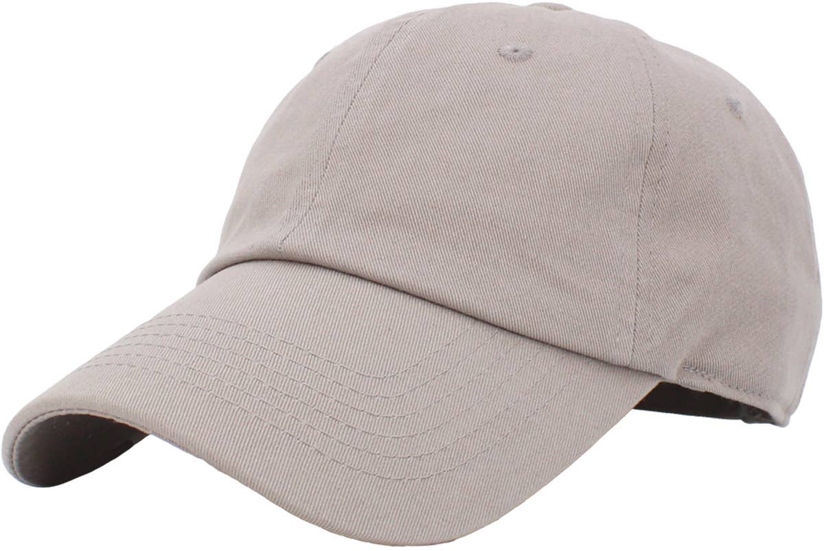 Blank Low Profile Cotton Baseball Cap: L.grey KBETHOS Pikolelie