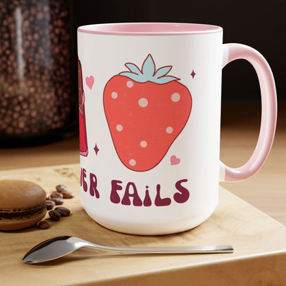 Love Never Fails Two-Tone Coffee Mug, 15oz Printify Pikolelie Mug