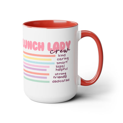 Lunch Lady Two-Tone Coffee Mug, 15oz Printify Pikolelie Mug