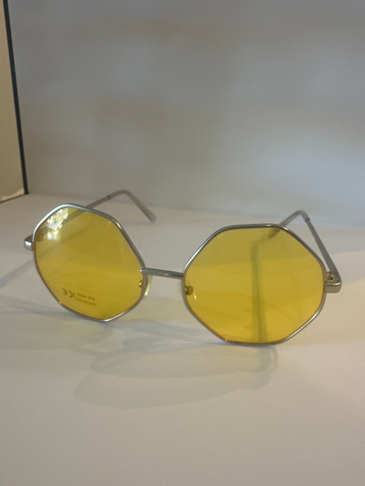 Yellow Hexagon Sunglasses Pikolelie Pikolelie