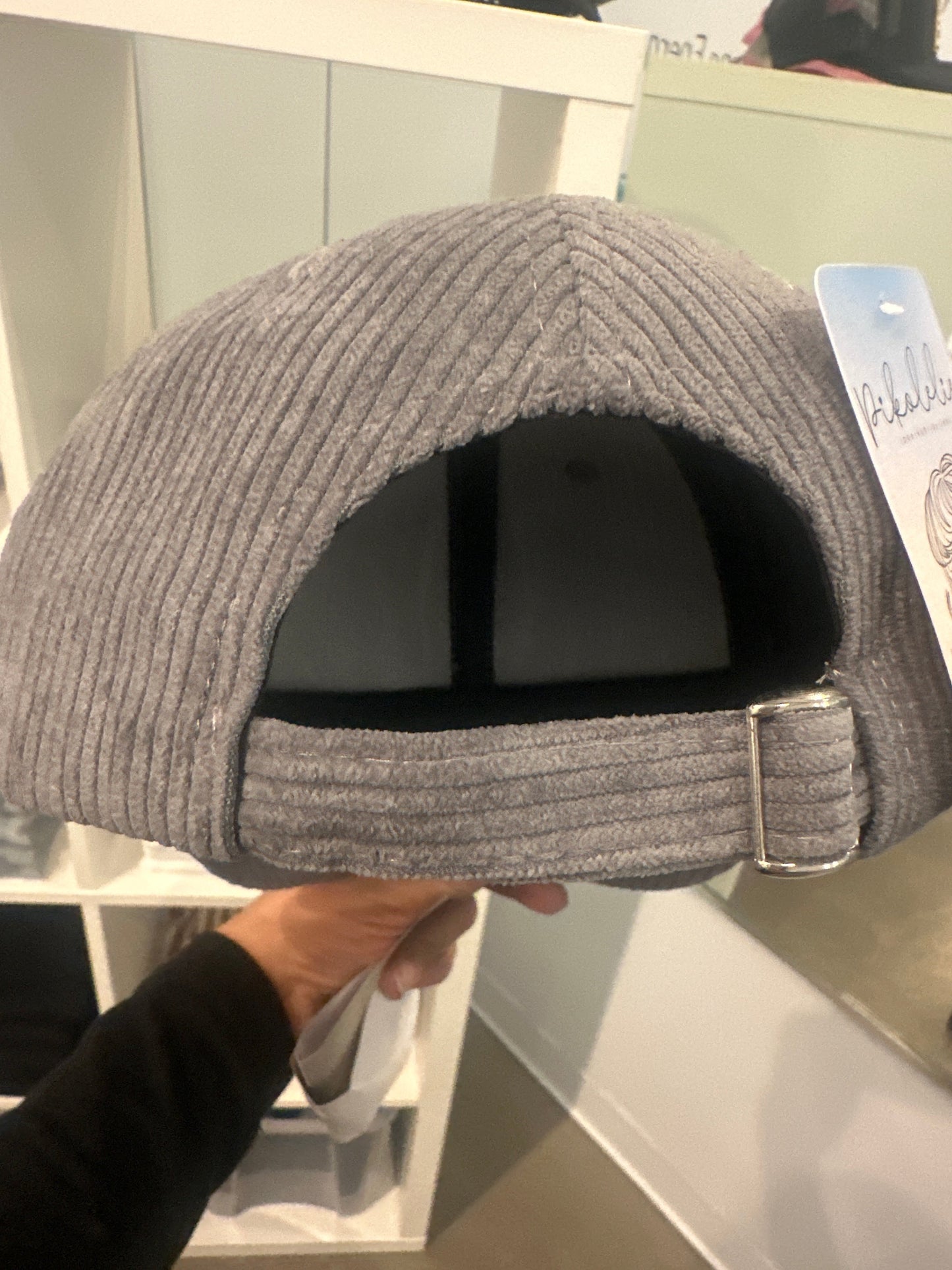 Grey Corduroy Hat Pikolelie Pikolelie