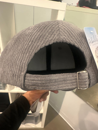 Grey Corduroy Hat Pikolelie Pikolelie