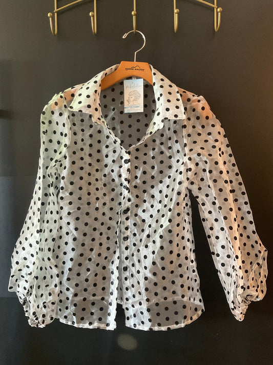 Sheer Polka Dazzle Blouse Pikolelie Pikolelie