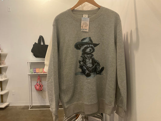 Raccoon Crewneck Sweatshirt Pikolelie Pikolelie
