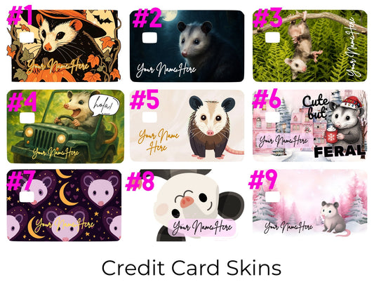 Credit Card Skins- Opposum Lover (set of 9) Pikolelie Pikolelie Vinyl