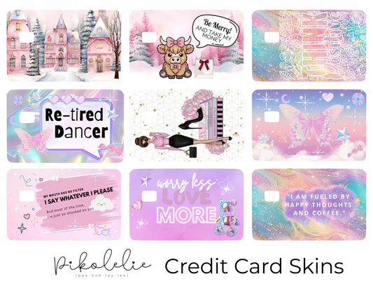 Girlie Y2K Inspired Credit Card Skins (Set of 9) Pikolelie Pikolelie Vinyl