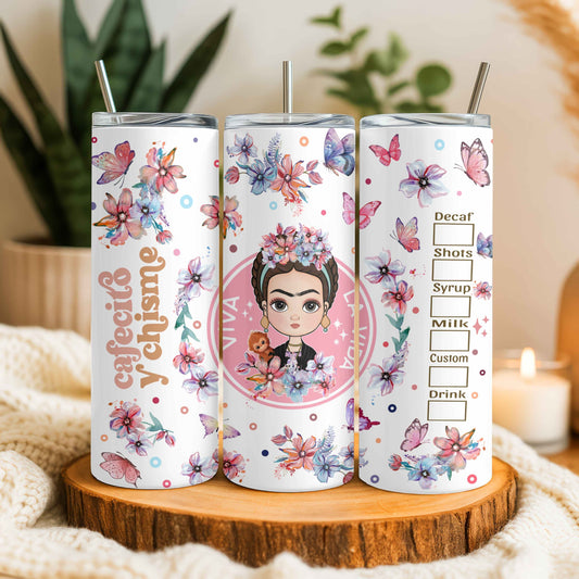 Cafecito y Chisme Tumbler Pikolelie Pikolelie Tumbler