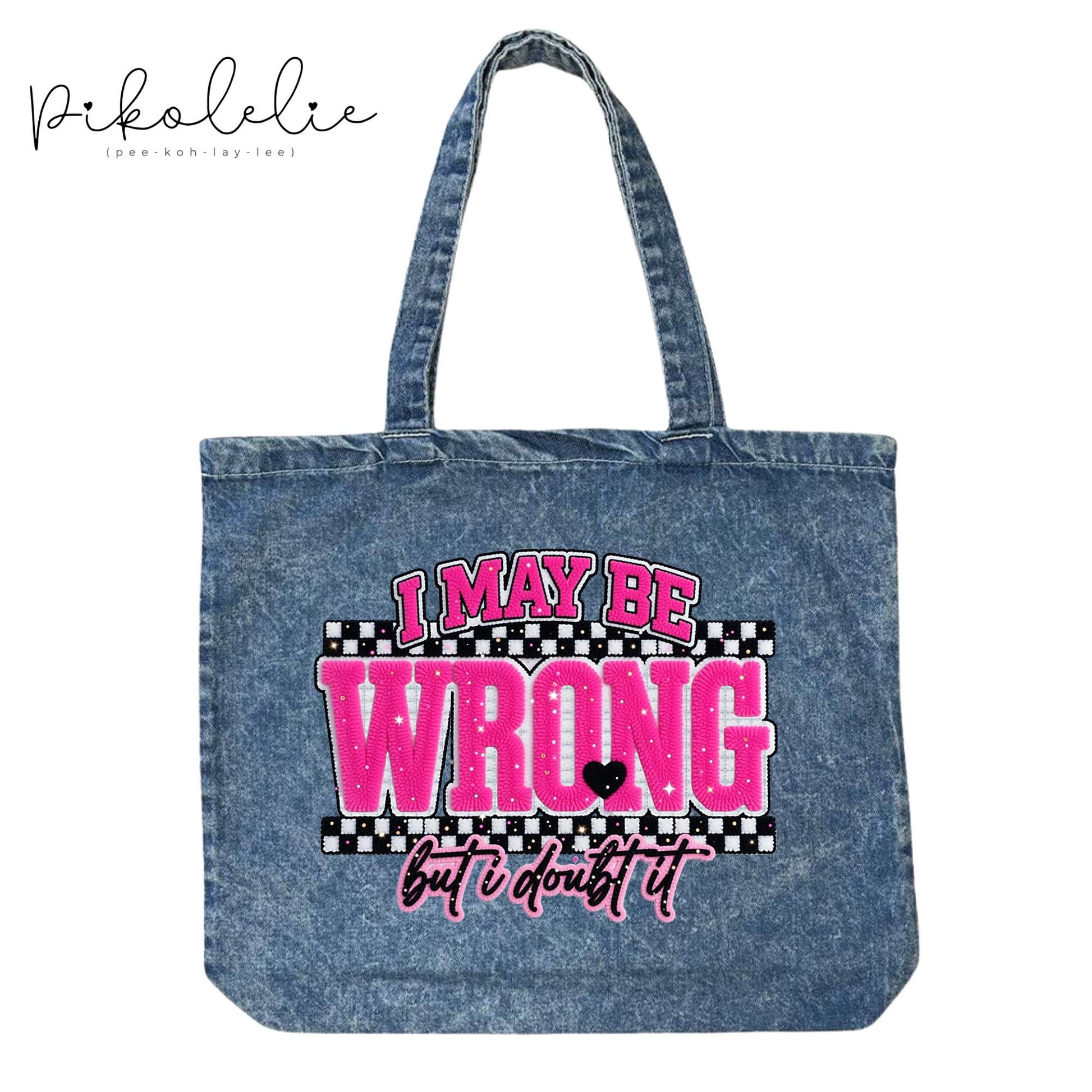 Just Another Denim Tote Pikolelie Pikolelie Bags