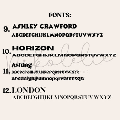 Fonts 9-16 Pikolelie Pikolelie Personalization